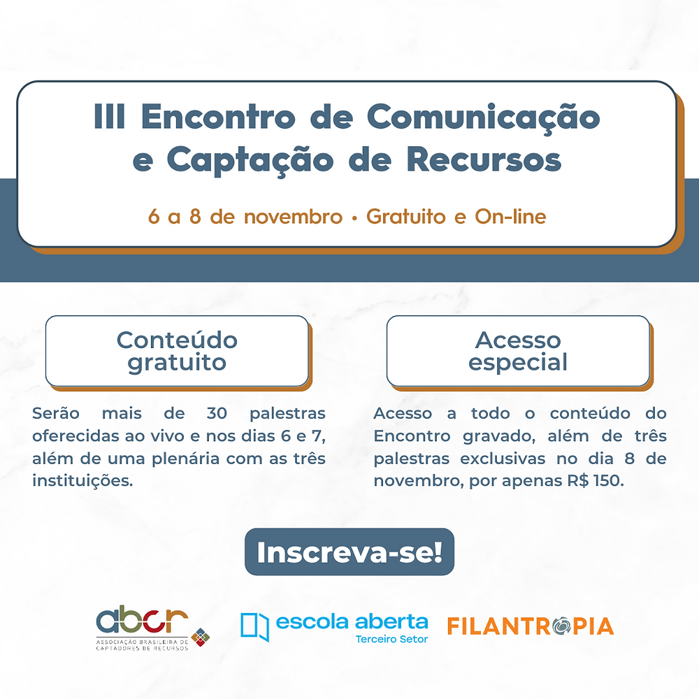 III Encontro Comunicação e Captação de Recursos
